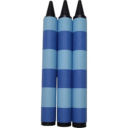 Handcrafted Handy Dandy Notebooks Blue Striped Jumbo Black Crayons