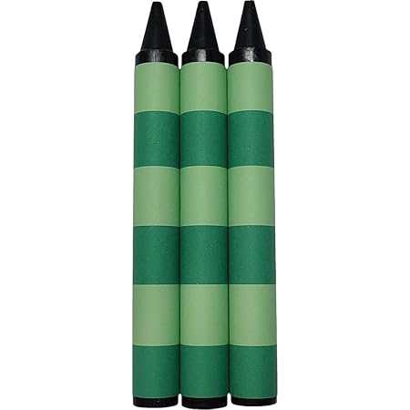 Handcrafted Handy Dandy Notebooks Green Striped Jumbo Black Crayons