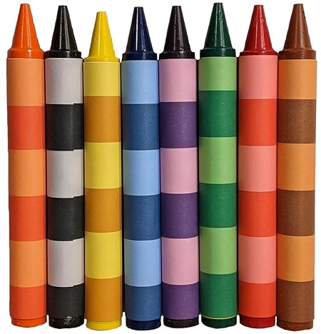 Handcrafted Handy Dandy Notebooks 8 Steve Striped COLORED Jumbo Crayons Collection